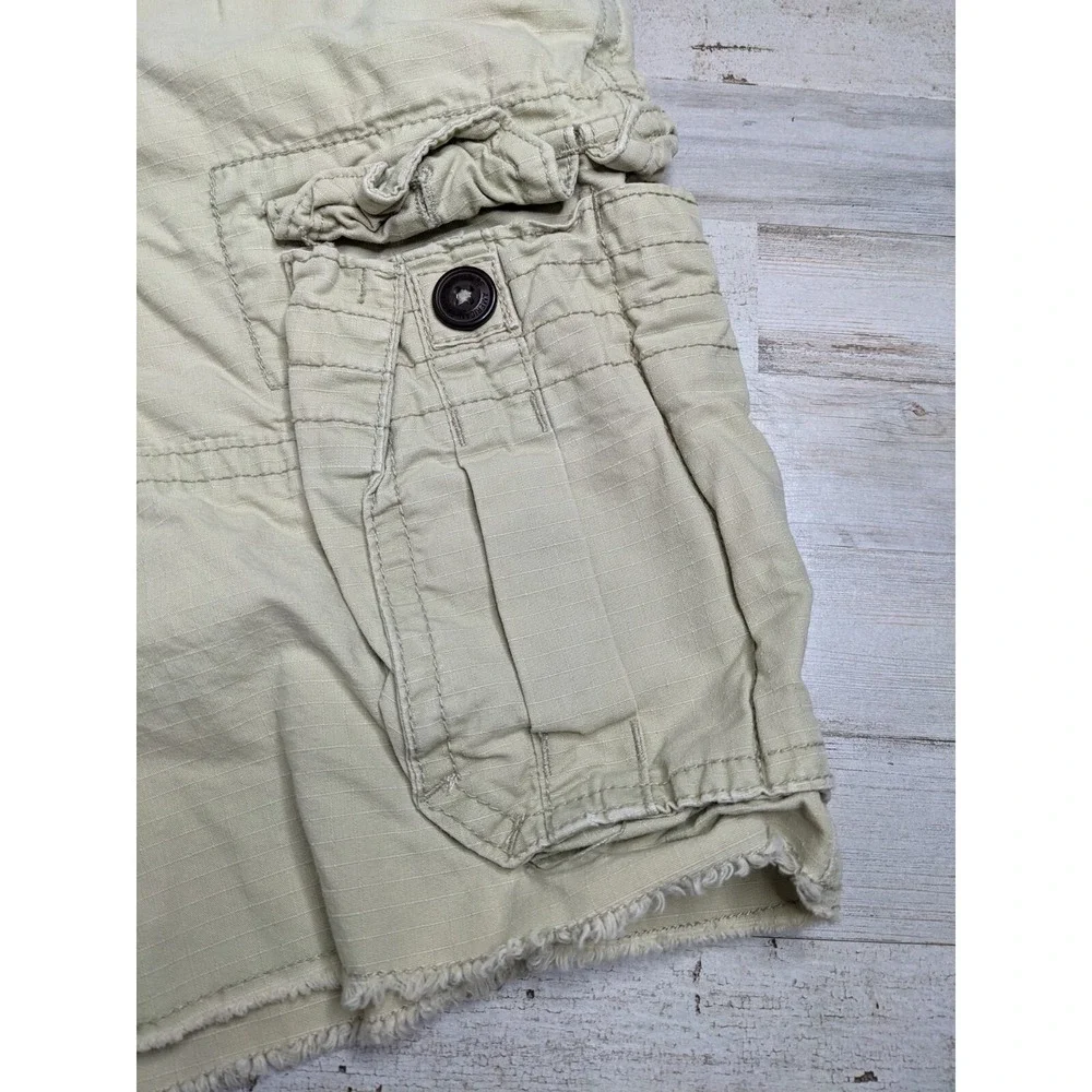 American Eagle Cargo Shorts Mens 30‎ Tan Khaki Ripstop Longboard Outdoors Skater